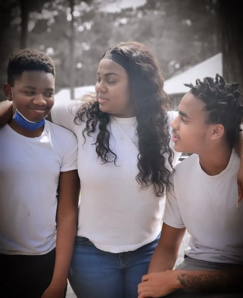 Ebony with sons Dakarai and Raymond