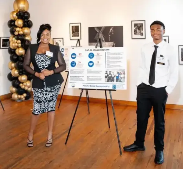 Ebony McClenny, S.O.N. Organization founder, with her son Ray